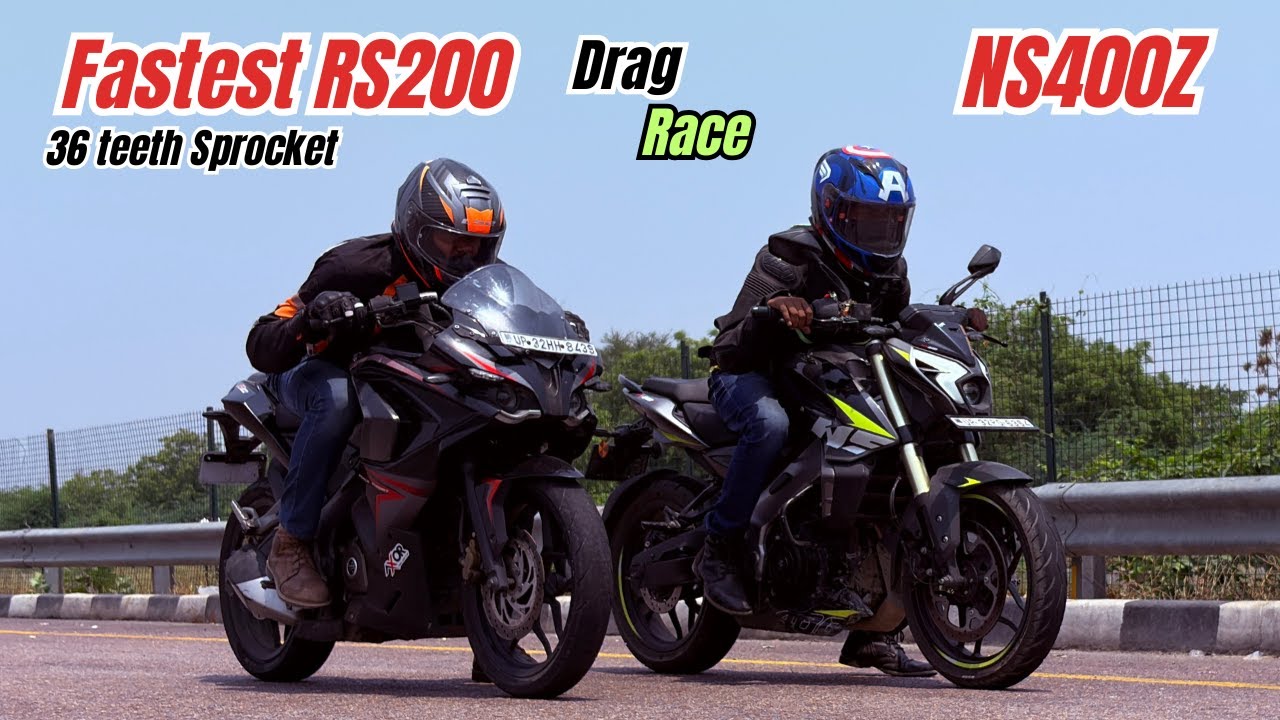 NS400Z vs Fastest RS200 with 36 Teeth Sprocket Performance Test