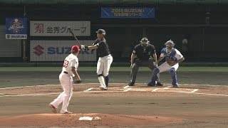 JPN@MLB: Santiago strikes out Itoi to end 1st
