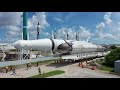 SpaceX Falcon 9 Booster Arrives at Kennedy Space Center Visitor Complex