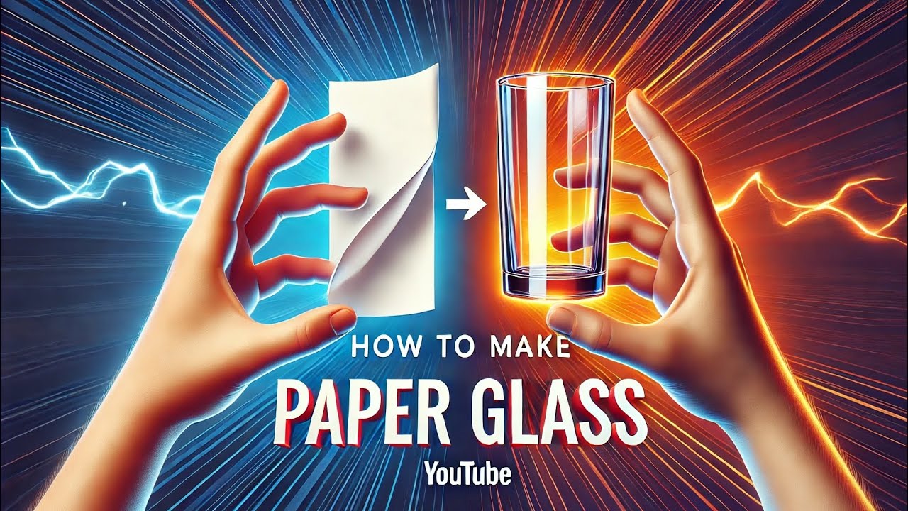We Make A Paper Glass Easy - YouTube