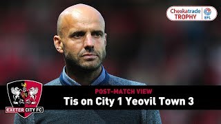 Post - Match View: Tis On City 1 Yeovil Town 3 In Checkatrade Trophy Exeter City Football Club