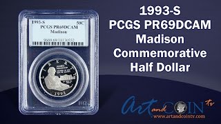 1993-S PCGS PR69DCAM Madison Commemorative Half Dollar at Art and Coin TV