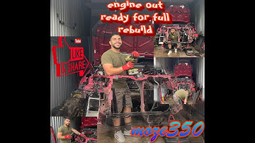 Taking my engine out from underneath!! (k20/k24 build pt 3)#drifting #youtube #videos #jdm #fyp