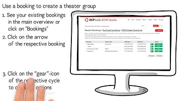 KDM Studio - Use a booking to create a theater group
