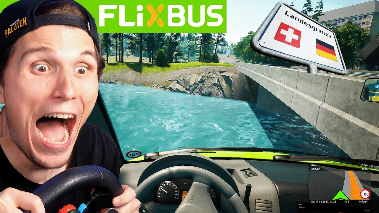 Schnellster FLIXBUS fällt in SCHWEIZER FLUSS | Fernbus Simulator