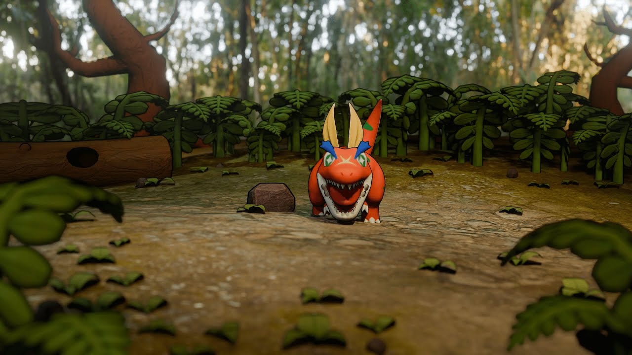 Nibbles from Fossil Fighters Fanart 3D Model and Animation YouTube