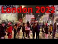 London 2022 | Walking Central London On New year Evening | London Winter Street Walk - HDR 4K