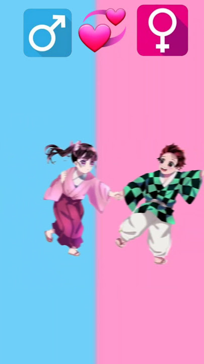 ( Demon Slayer Couple ) LOVE 😍 Male and Female ✨#couple #gender