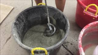 How to do Horizontal Stamped &amp; Carved Concrete Overlay Step 2 of 4