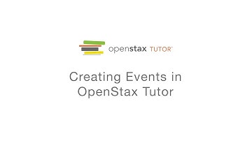 Creating Events in OpenStax Tutor