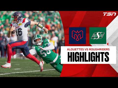 CFL WEEK 20: Montreal Alouettes vs. Saskatchewan Roughriders | Full Highlights