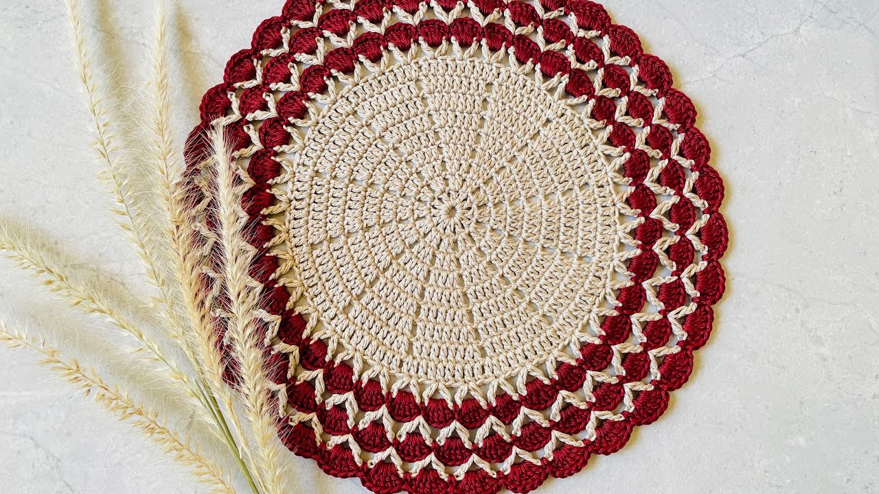 How to crochet a placemat crochet round doilies crochet table mat