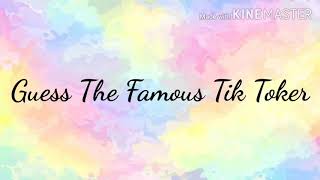 Guess the famous tik toker | mini quiz