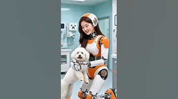Humanoid Robot Takes Care of a Pet Dog #robot #shorts #robotics #futuretech #ai #pets