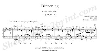 Schumann : Erinnerung, op. 68, no. 28 Resimi