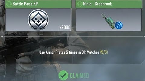 Call Of Duty Mobile Use Armor Plates 5times in BR Matches Task Complete