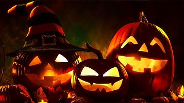 🎃 Halloween Flaming Pumpkin  4K 🔥 Jack-O Lantern 🎃 9 HOURS Halloween Background | No Music