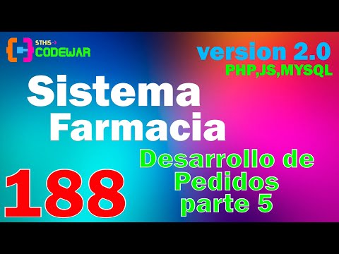 188. Desarrollo de Gestión Pedidos, parte 5 - Sistema Farmacia PHP JS MYSQL HTML CSS