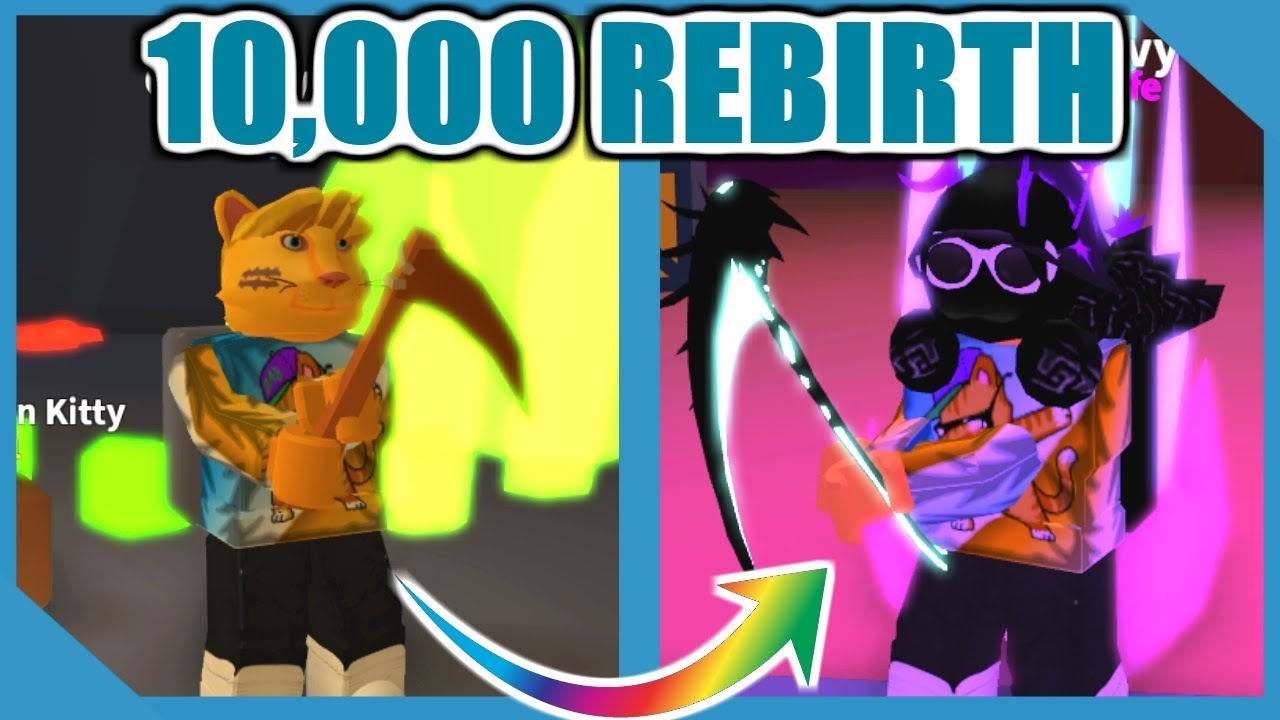 What Happens When You Hit 10 000 Rebirth Roblox Mining Simulator Youtube - 1st roblox mining simulator pat and jen