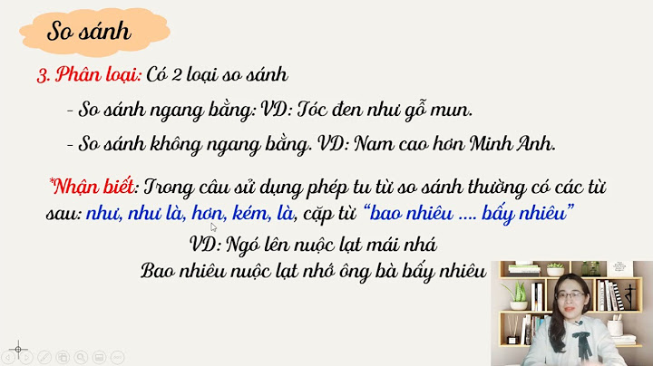 Trong bài co to tu so sánh la tu nao