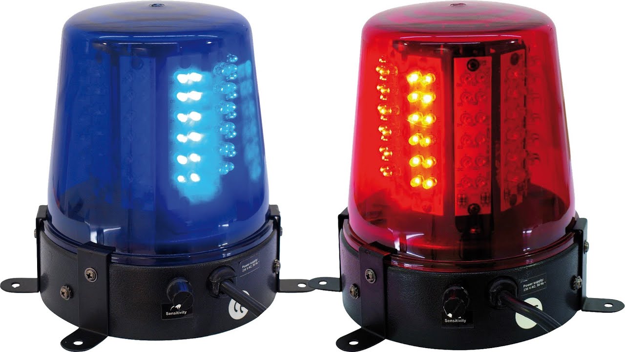 yozhiqu LED Rasterleuchte 16 Stk. rote und blaue LED-Blitzlichter