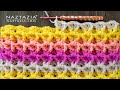 Crochet 3d v stitch pattern  easy textured stitches for a blanket scarf and more