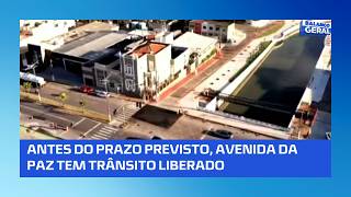 Construction work finished and traffic cleared on Avenida da Paz
