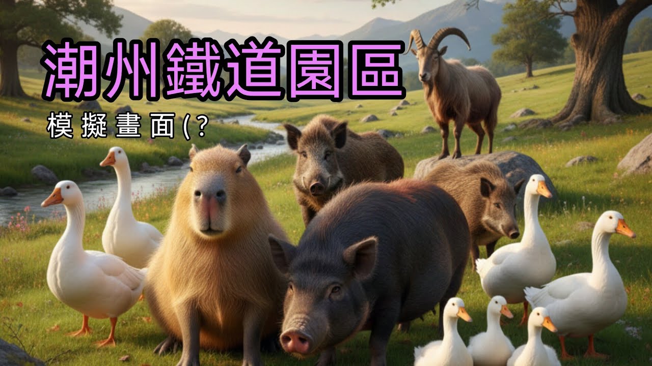 Touching Story(?) of Capybaras, Miniature Pigs, Goats, Geese, Call Ducks & Wild Boars in RailwayPark