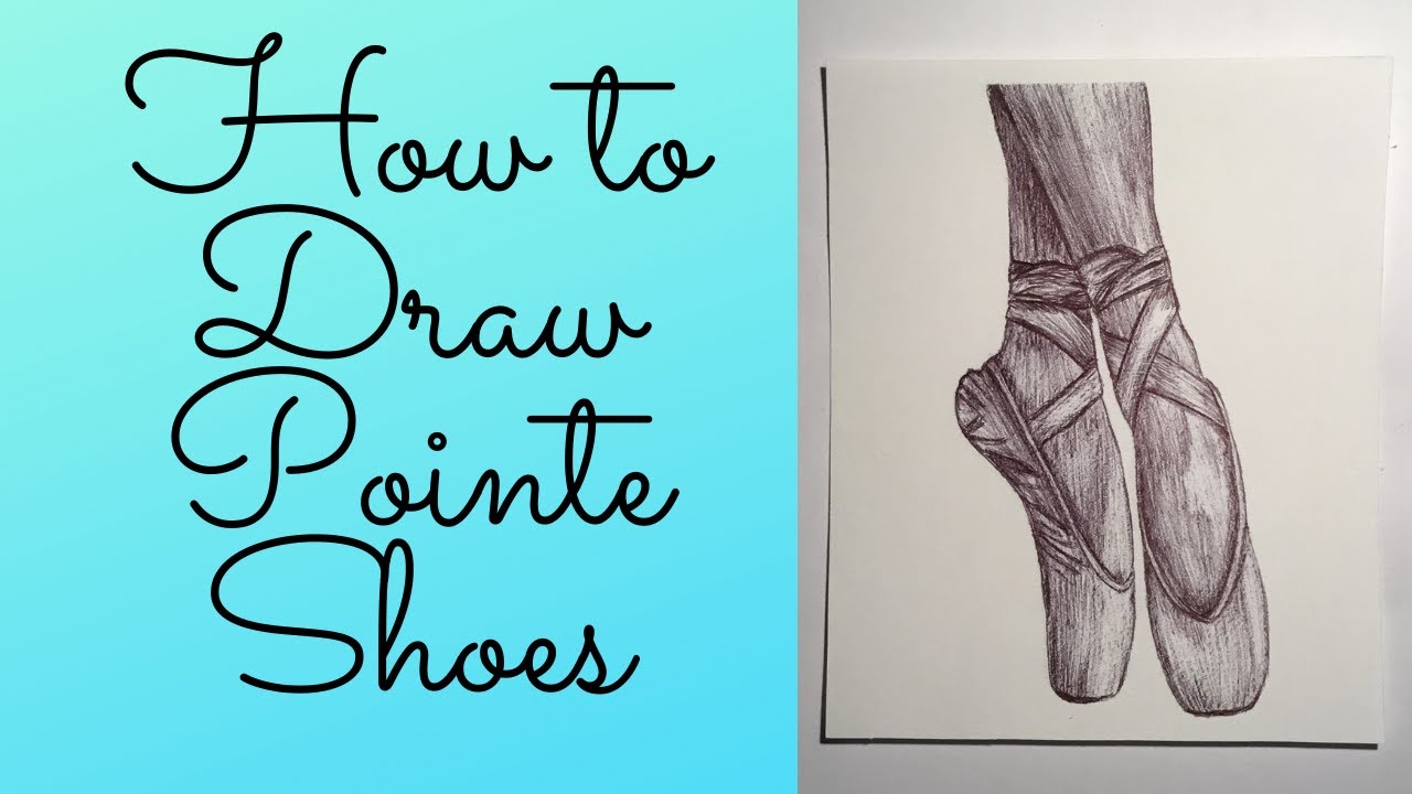 Drawing Of A Pointe Shoe : Compare your street shoe size (find the ...