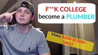 TRADESCHOOL IS BETTER THAN COLLEGE | ABUNDANT PLUMBING JOBS