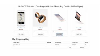 Creating an Online Shopping Cart in PHP & Mysql Part-2