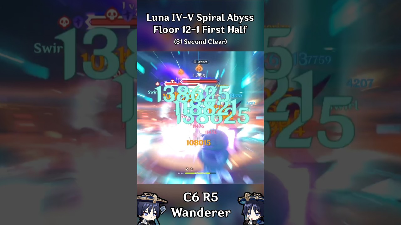 C6 R5 Wanderer Luna IV-V Spiral Abyss 12-1 First Half (6.3-6.4)
