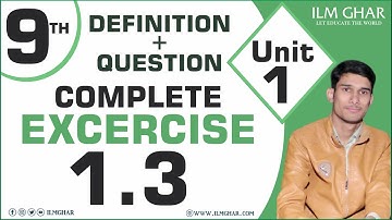 Exercise 1.3•Question 1-8•Chp 1 Matrices and Determinants•Class 9th Math