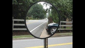 Convex mirror. How to install a driveway convex mirror.