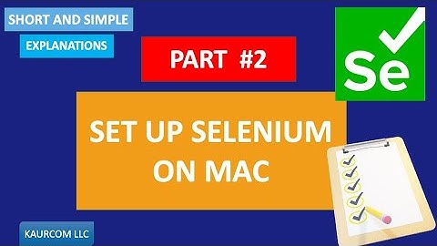 Selenium Webdriver setup with JAVA on MAC