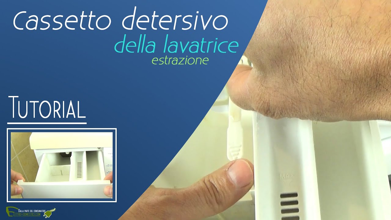 Come estrarre il cassetto del detersivo della lavatrice