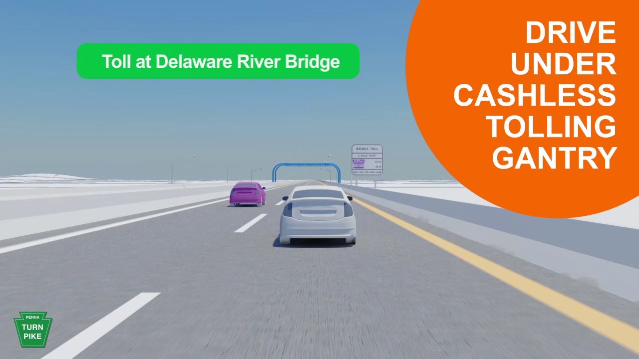 Cashless Tolling on the PA Turnpike Delaware Valley Bridge YouTube