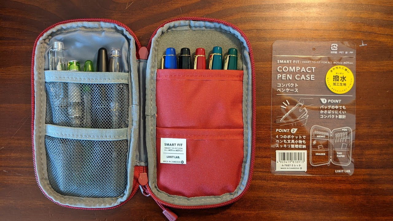 Storing Fountain Pens in a Lihit Lab Smart Fit Actact Compact Pen Case 