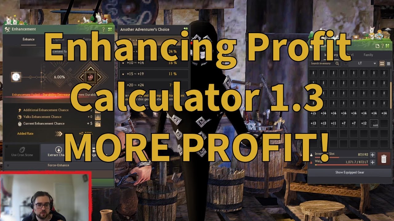 [Black Desert] Enhancing Profit Calculator 1.3 update even more profits