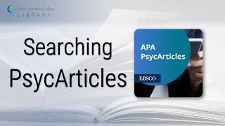 Searching APA PsycArticles on EBSCOhost