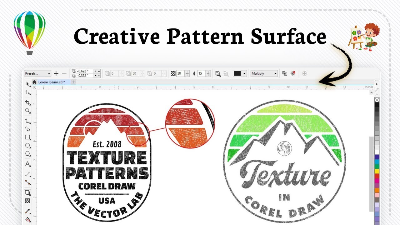 How to add texture in CorelDRAW (Artistic Touch) - YouTube