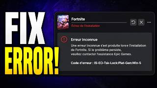 How to Fix Fortnite Error Code is-Eo_Tesk _lock win_5 | Epic Games Error While Updating Fortnite PC
