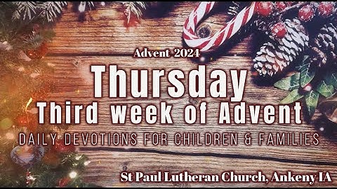 2024 SPLC Children & Families - Thursday • Third Week of Advent