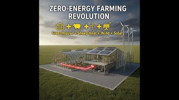 ZERO-ENERGY Farming: Greenhouse + Wind Power + SHEEP HEAT (Integrated Sustainable Design)#econovum