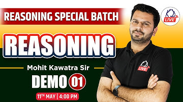 Reasoning Special Batch By Mohit Sir | Demo 01 Foundation Batch For SSC Students!  @KD_LIVE ​