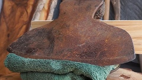 100 year old hewing axe restoration - with handle steaming FAILURE