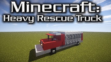 Minecraft: Heavy Rescue Truck Tutorial (Designed By Yazur)
