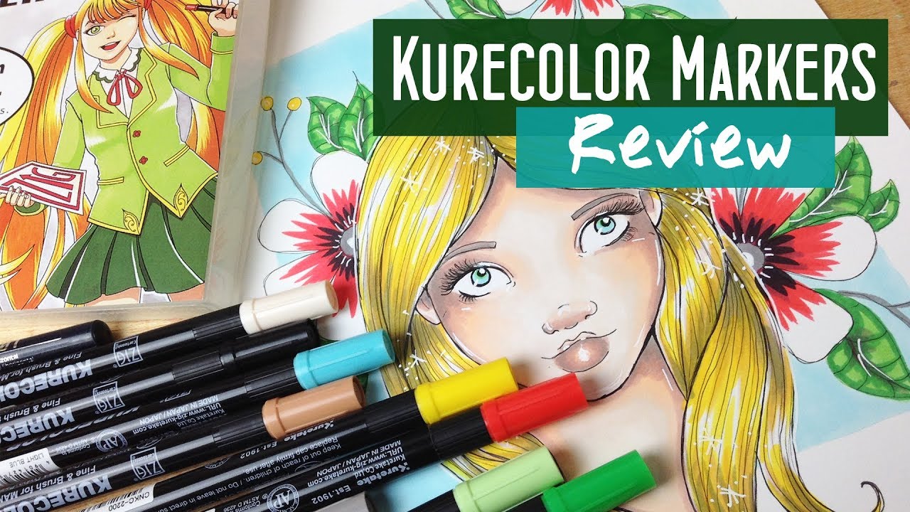 Trying Out The New Manga Starter Set Kuretake Zig Cartoonist Kurecolor Markers Review And Demo Youtube