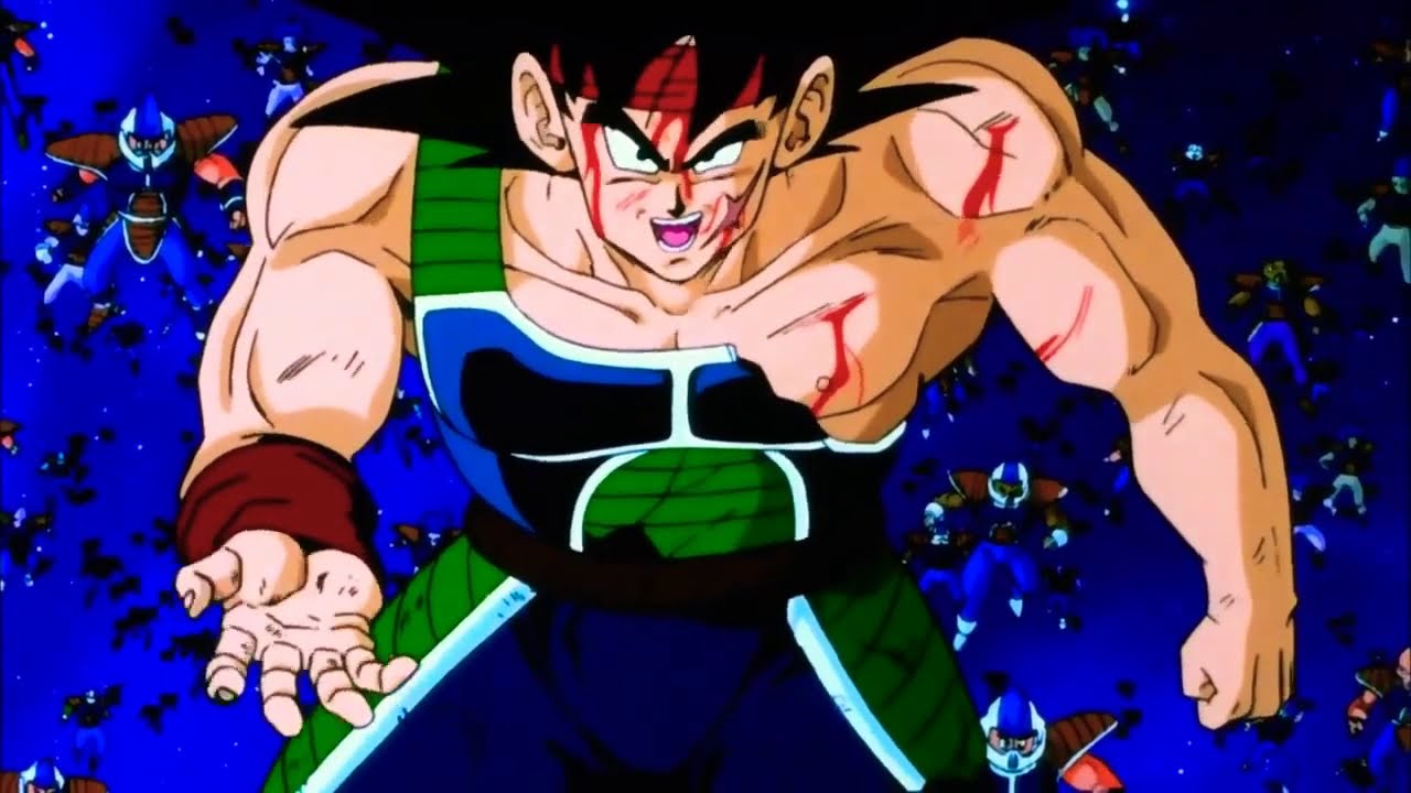 Cooler y sus soldados observan a Freezer derrotando a bardock Dragon