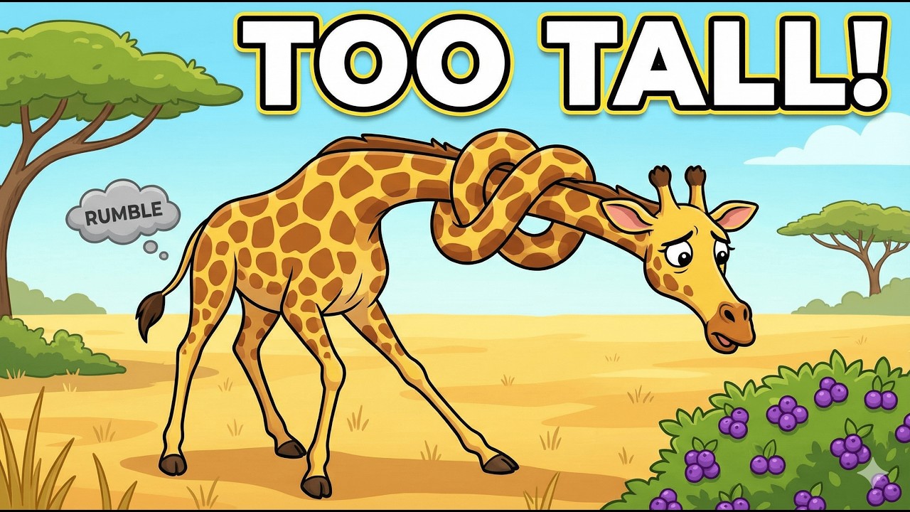 The Giant Giraffe and His Tiny Friends! 🦒🐢🐭 A Teamwork Storytime Adventure